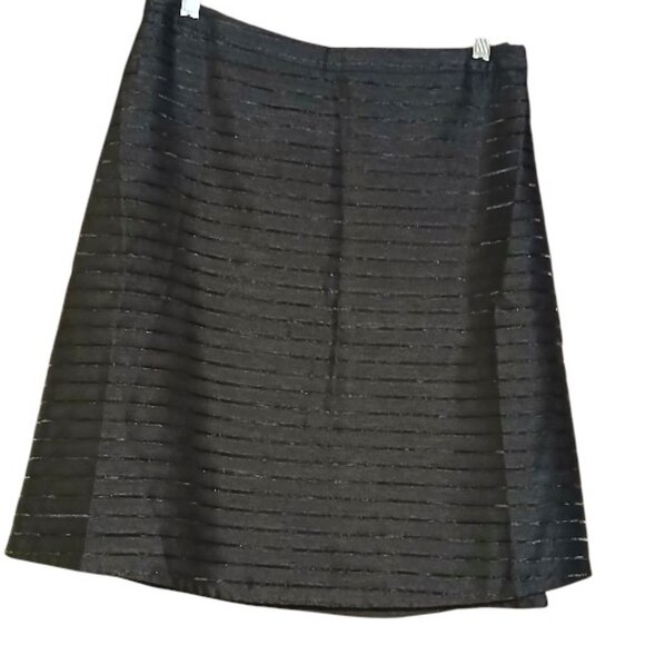 BANANA REPUBLIC Black Sheer A-Line Skirt Size 8 - Picture 2 of 5